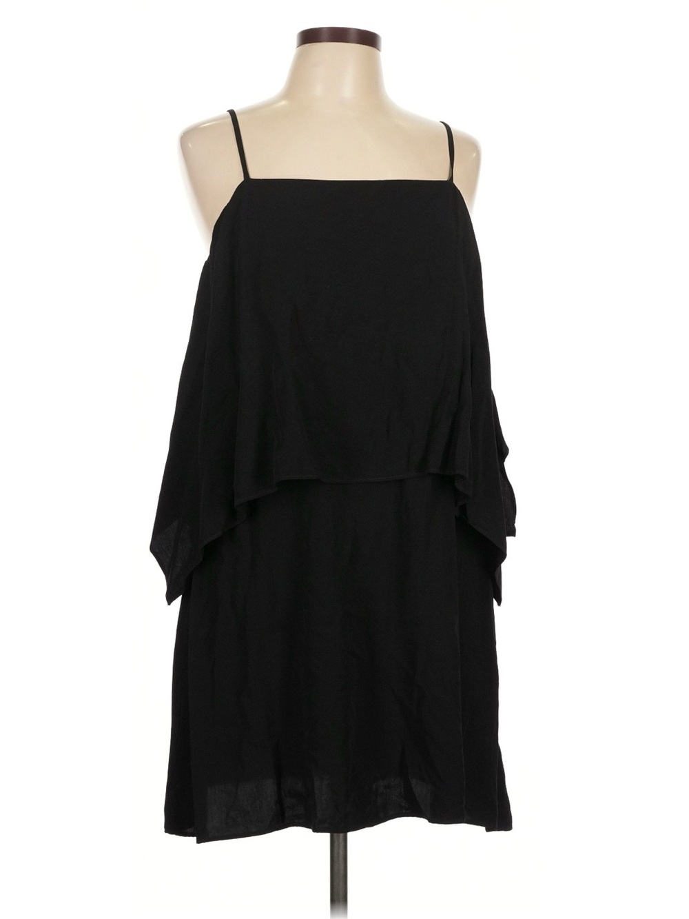 Splendid Black Tiered Spaghetti Strap Mini Dress